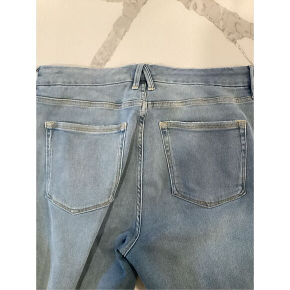 Good American Womens Good Legs Denim Jeans Sz 15 (34.5”) Distressed Stretch Plus - Picture 10 of 10